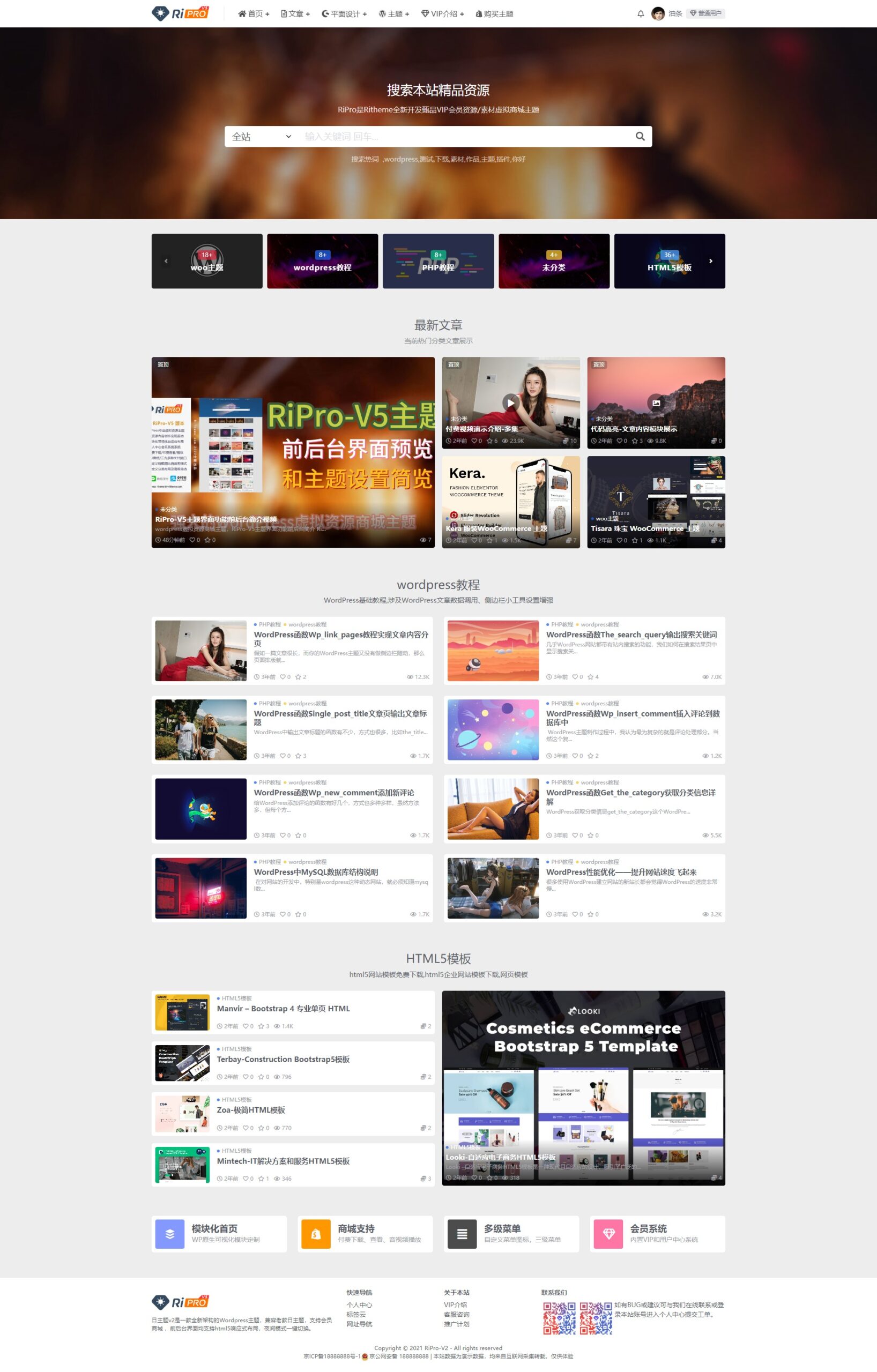 RiPro主题全新V5版本